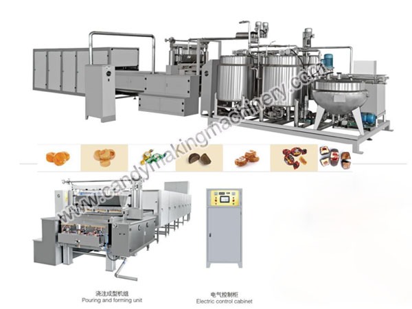 Machine à fabriquer des caramels par dépôt